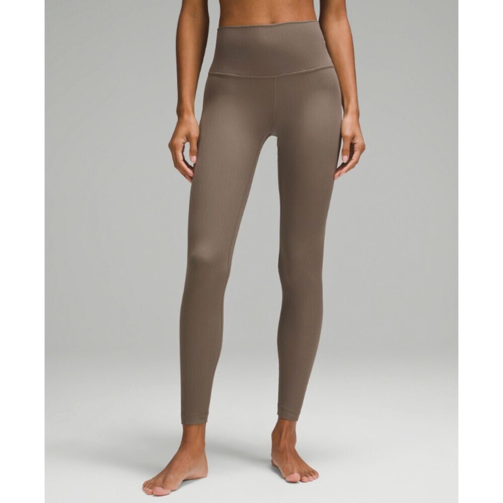 Lululemon Align Ribbed High-Rise Pant 28" in Nomad Taupe Size 8